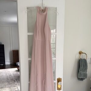 After Six Nude High Neck Dress Style 6808